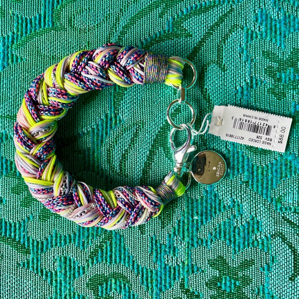 NWT Kendra Scott Braided Cord Bracelet Lilac Mix 7.5" LAST ONE - Picture 2 of 12